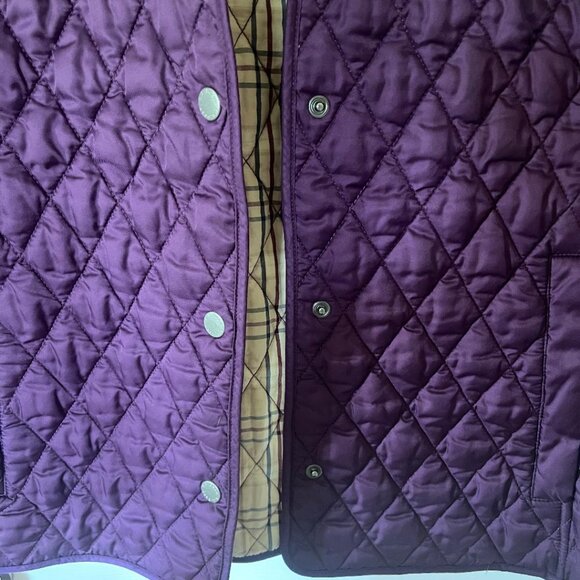 LLBean, Women's Quilted Riding Jacket, Deep Purple, Large - Picture 3 of 7